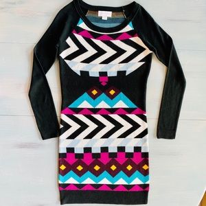 Jessica Simpson sweater dress multi colors XS